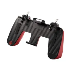 【新着商品】エレコム スマホゲーム コントローラー 【 グリップ / 2ボタン 】 iPhone/Android 対応 ダイレクトタッチアダプター付属 FPSゲーム用 レッド P-GMGD2B01RD