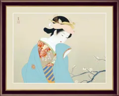 真作/静香/美人画/人物図/姉妹図/布袋屋掛軸HJ-926