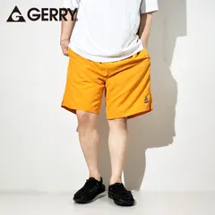 GERRY 水陸両用 ナイロン ハーフパンツ メンズ 速乾 ショートパンツ 短パン 川 海 水着 男女兼用 ユニセックス バギーショーツ サマーショーツ さらさら 涼しい 軽量 軽い 薄い ナイロン 100％ S M L LL XL オレンジ 079190