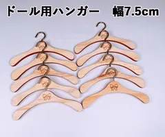 ドール用ハンガー 人形用 ハンガー 木製 リボン柄　りかちゃん  7.5cm