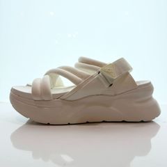 アグ UGG スポーツサンダル ラバー ロゴ ストラップ プラットフォーム ダッドサンダル ホワイト 1125101 S-215