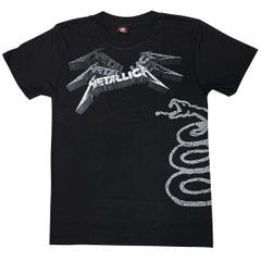 【土日も発送】METALLICA メタリカ 黒 ブラックアルバム メンズ レディース ロックＴシャツ バンドＴシャツ ブラック 半袖 RockYeah