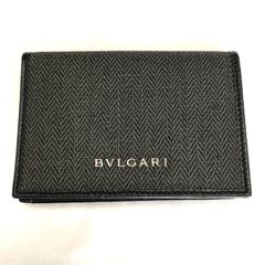 【美品】ブルガリ ロゴマニア 名刺入れ　カードケース　ブラック　キャンバス BVLGARI ロゴマニア キャンパス レザーカードケース 買取実績