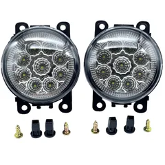 Avidora 汎用 LED フォグランプ ユニット 車 ハスラー ジムニーシエラ スペーシアカスタム スイフトスポーツ 12V ホワイト 2個 セット [2]