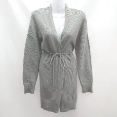 ◇ ROPE ニット ミディ丈 コート カーディガン 長袖 コーディガン サイズ38 グレー レディース E  【1303160004710】