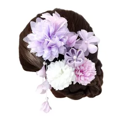 【特価商品】和風 花嫁 花 ヘッドアクセサリー ブライダル 卒業式 結婚式 ウエディング ヘッドドレス 袴 成人式 振袖 花飾り 浴衣 和装 七五三 着物 ドライフラワー 髪飾り
