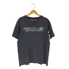 ハーレーダビッドソン HARLEY-DAVIDSON 90S~00S USA製 両面プリント Tシャツ フェード ナス紺 メンズ import：L 