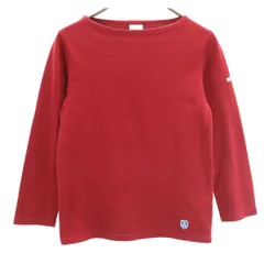 ORCIVAL オーシバル フランス製 長袖 ボートネック バスクシャツ 0 レッド カットソー レディース 古着