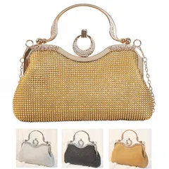 2way パーティーバッグ ハンドバッグ ショルダーバッグ クラッチバッグ 高級 レディース バッグ 結婚式バッグ フォーマルバッグ セレモニーバッグ プリーツ きれいめ がま口 フェミニン謝恩会  ブラックゴールド シルバー ブラックミニバック　斜め掛け