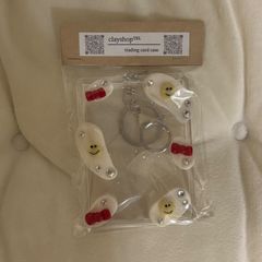 【在庫商品】🉐クリームシリーズ赤リボン🎀　B8/トレカケース/クレイデコ/硬貨ケース/韓国/オタ活