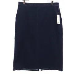 未使用 UNIQLO ユニクロ ミモレ丈 ウルトラストレッチ ナロー デニムスカート XXL ネイビー レディース 古着