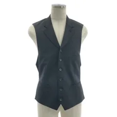 【美品】  COMME des GARCONS HOMME DEUX / コムデギャルソンオムドゥ | 2019SS | ウールギャバジン バックストラップ ベスト | L | ブラック | メンズ