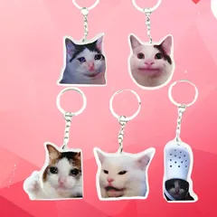5個セット キーホルダー 猫 アクリル 平面 2D 動物 アクリル 小さい 5cm グーサイン ねこ ネコ キーチェーン かわいい アニマル 車 おもしろい おしゃれ インテリア t8199