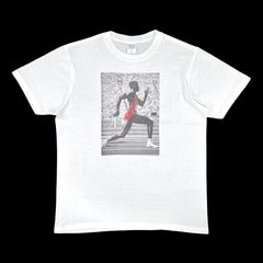オリジナル Tシャツ カールルイス 1984 ロサンゼルス オリンピック 五輪 100m 疾走 金メダリスト スプリンター メダリスト アスリート 白 ホワイト XS(SS) S M L XL(LL) ジャスト オーバーサイズ メンズ レディース ユニセックス