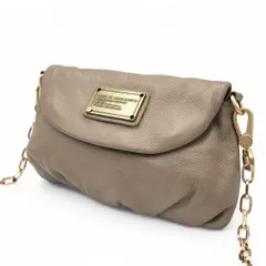 MARC BY MARC JACOBS マークバイマークジェイコブス ショルダーバッグ クラッチバッグ 2way 斜め掛け クロスボディ レザー フラップ グレージュ