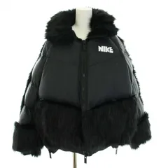 ナイキ NIKE サカイ sacai エヌアールジーパーカ NRG PARKA ダウンジャケット アウター フェイクファー フード ロゴプリント S 黒 ブラック /YTのサムネイル