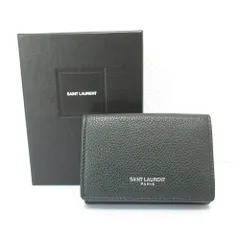 ✨極美品✨サンローラン　三つ折り　カサンドラ　ブラック　レザー　シルバーロゴ ASUS サンローラン YSLロゴ カサンドラ 斜め掛け ショルダー