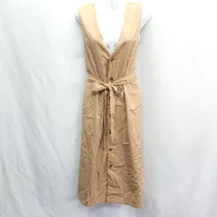 ◇ ROPE PICNIC ロペピクニック ウエストリボン付き ロングベスト サイズ36 ライトブラウン レディース E  【1407020025157】