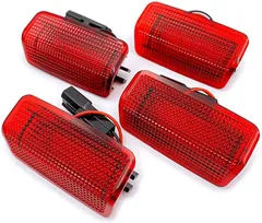 Meliore 互換品 LED カーテシライト 赤 レッド レンズ 交換 ドア 汎用 4個セット(レッド,  ４個セット)のサムネイル