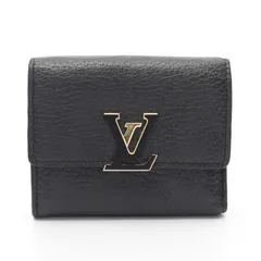 【鑑定済】ルイヴィトン 三つ折り財布 ポルトフォイユ・カプシーヌXS コンパクト LOUIS VUITTON ヴィトン ポルトフォイユ カプシーヌ XS トリヨン