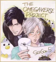 【中古】キャラカード(キャラクター) 花がら摘み ミニ色紙風カード 「オメガバースプロジェクト×mixx garden」 フード・デザート注文特典