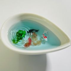 京都の紅葉と泳ぐ金魚　レジン　ジオラマ 京都の紅葉と泳ぐ金魚 レジン ジオラマ（京都の紅葉と泳ぐ金魚