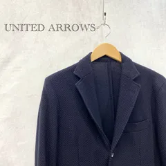 UNITED ARROWS テーラード ジャケット  1122-199-5251 アウター ジャガード ニット調  46 ネイビー  メンズ