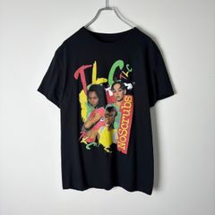 【M】古着 TLC No Scrubs 公式 Tシャツ 女性 ガールズ R&B バンドTシャツ ブラック