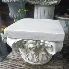 ガーデン オーナメント ヴィンテージ調 オブジェ 置物 おしゃれ かわいい ホワイト 白 レトロ調 アンティーク調 ヴィラ ガーデニング 植木鉢 庭 4-7