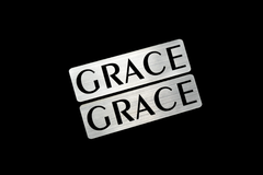 EE-907-2 GRACE 銀黒 アクリル2層 ステッカー ホンダ グレイス 前期 後期 モデリスタ 2枚1セット