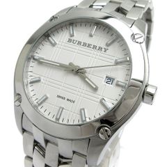 バーバリー ヘリテージ メンズ デイト 白文字盤 BU1852 時計 BURBERRY クォーツ 保証書 稼動品