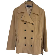 Z1518OZOC オゾック ピーコート ウール アンゴラ アウター ベージュ ベルト レディース 38