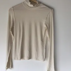 GU ソフトリブタートルネックT レディース S ホワイト 2701202510100026