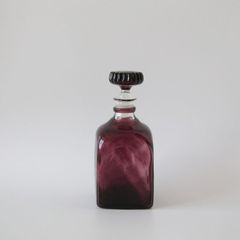 星耕硝子・四角栓付き瓶（紫）（訳あり品）