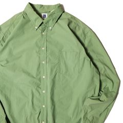 00's ギャップ GAP コットン ポプリン ボタンダウンシャツ 長袖 (XXL) 黄緑系 無地 00年代 旧タグ オールド ファクトリータグ 2003年製 アメリカ古着 USED ビンテージ ヴィンテージ
