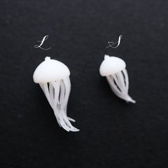 4個セット レジン封入パーツ 3Dフィギュア 模型 クラゲ 海  ハーバリウム レジン用品 手芸 手芸素材 ハンドメイド