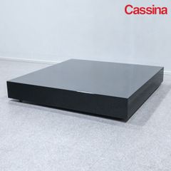 【中古品】Cassina カッシーナ 261 NOTE ノート ロー センター テーブル キャスター ブラック ピエロ・リッソーニ 定価26万