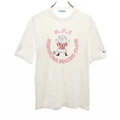 チャンピオン 80s 90s 日本製 オールド N.F.C プリント 半袖 Tシャツ L ホワイト Champion サッカー シングルステッチ メンズ