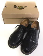 DR.MARTENS　ドクターマーチン　10084001　ドレスシューズ　3ホールシューズ　UK4　パテントレザー　エナメル　ブラック　箱付