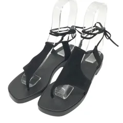 GUCCI グッチ  レースアップサンダル  ブラック系 36 1/2 レディース [240101389233]