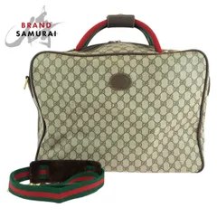 GUCCI グッチ オールドグッチ シェリーライン ブラウン ゴールド金具 GGスプリームキャンバス/レザー 012 39 0063 ボストンバッグ 411121【中古】