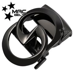 ベルト バックルのみ 穴なし オートロック メンズ 35mm 穴なしベルト 金具 交換 替え 無段階 単品 金属バックル 3.5cm B-888bk