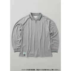桑和 B7915-60 長袖ハーフジップポロシャツ Mサイズ グレー(7) BEAMS DESIGN