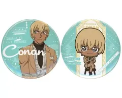 【中古】バッジ・ピンズ 安室透 缶バッジセット(2個組) 「セガ ラッキーくじ 名探偵コナン Trad style collection」 K賞
