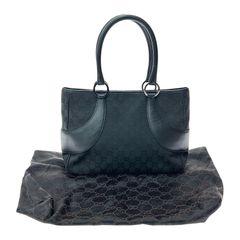▼▼GUCCI グッチ トートバッグ GGキャンバス レザー 113011 ブラックのサムネイル