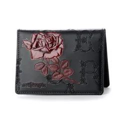 【新品・未使用】【正規取扱い】artherapie(アルセラピィ)　パスケース2つ折り『フィセルローズ』(RED×BLACK)