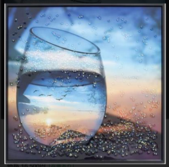 水晶パネル アートパネル      41×41cm