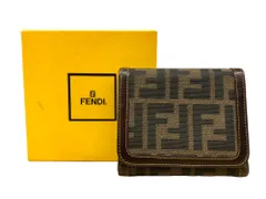 【美品】フェンディ　FENDI　三つ折り財布　コンパクトウォレット　ミニ　ズッカ 楽天市場】フェンディ FENDI 財布 三つ折り コンパクト ミニ F