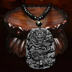【普通郵便発送】 龍神 数珠ネックレス おしゃれ かっこいい 高級 ギフト ドラゴン 龍 竜