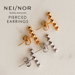 【新品】 Nei/nor ピアス お肌に優しい つけっぱなしok サージカルステンレス 316L ジェンダーレス ファッション アクセサリー 錆に強い 変色しにくい スキンジュエリー 贈り物 プレゼント ゴールド シルバー ネイナー NnP-0120